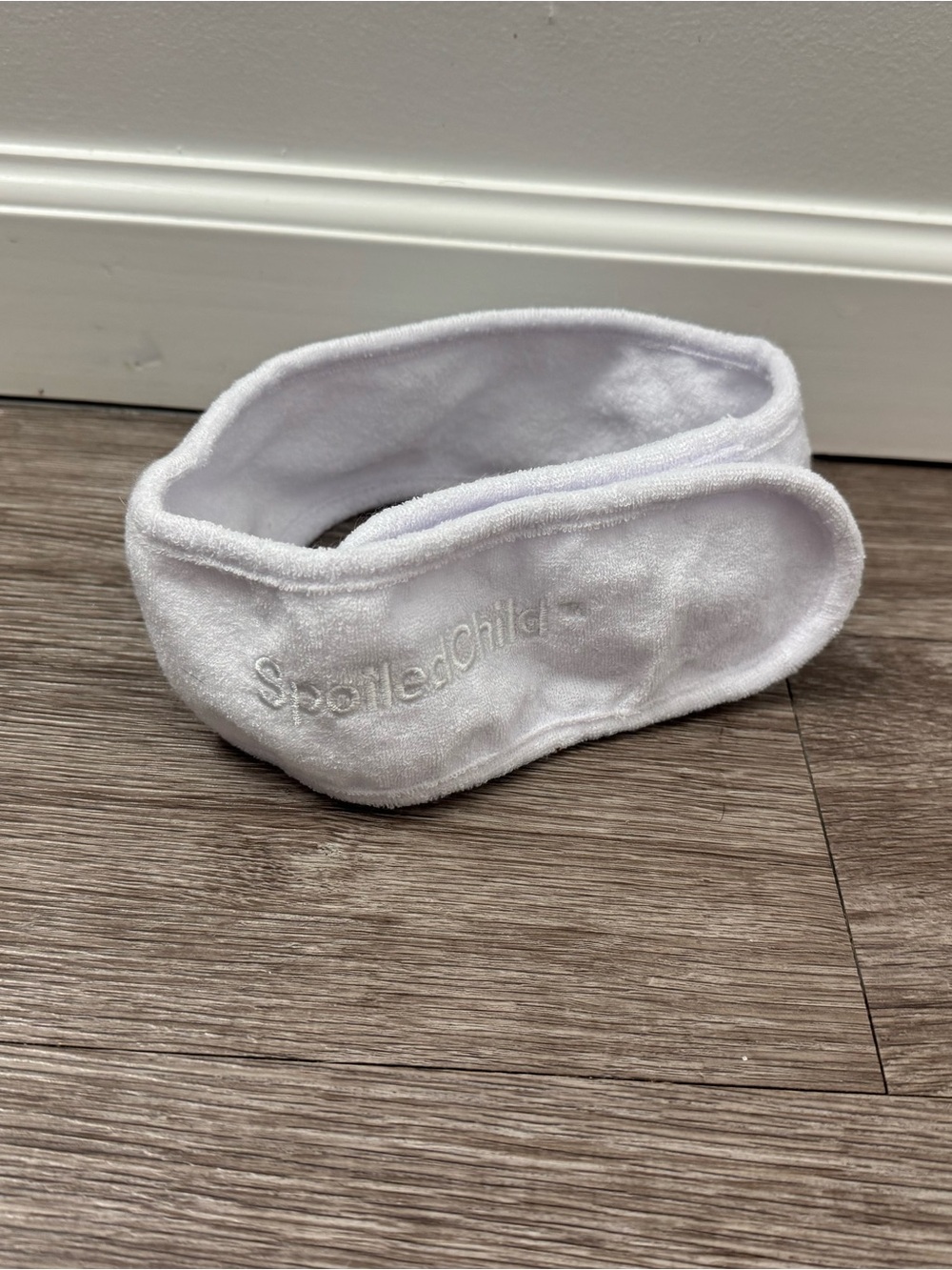 Spoiled Child White Terry Headband